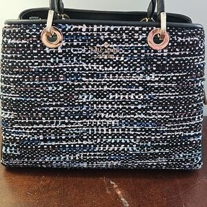 Kate Spade Pink and Black Satchel with Structured Elegance